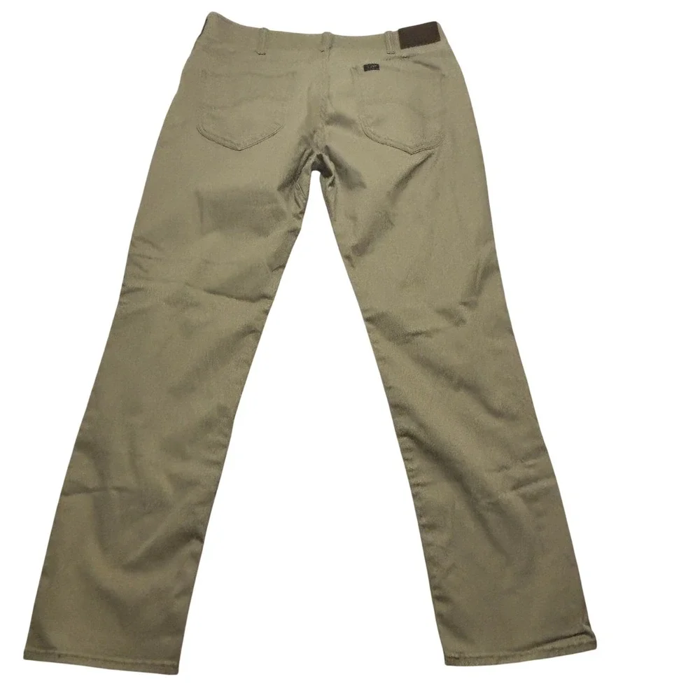 Lee Extreme Motion MVP Mens 34x32 Khaki Straight Tapered Leg Pants